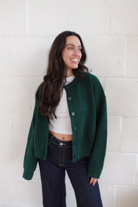 payton cardigan forest green
