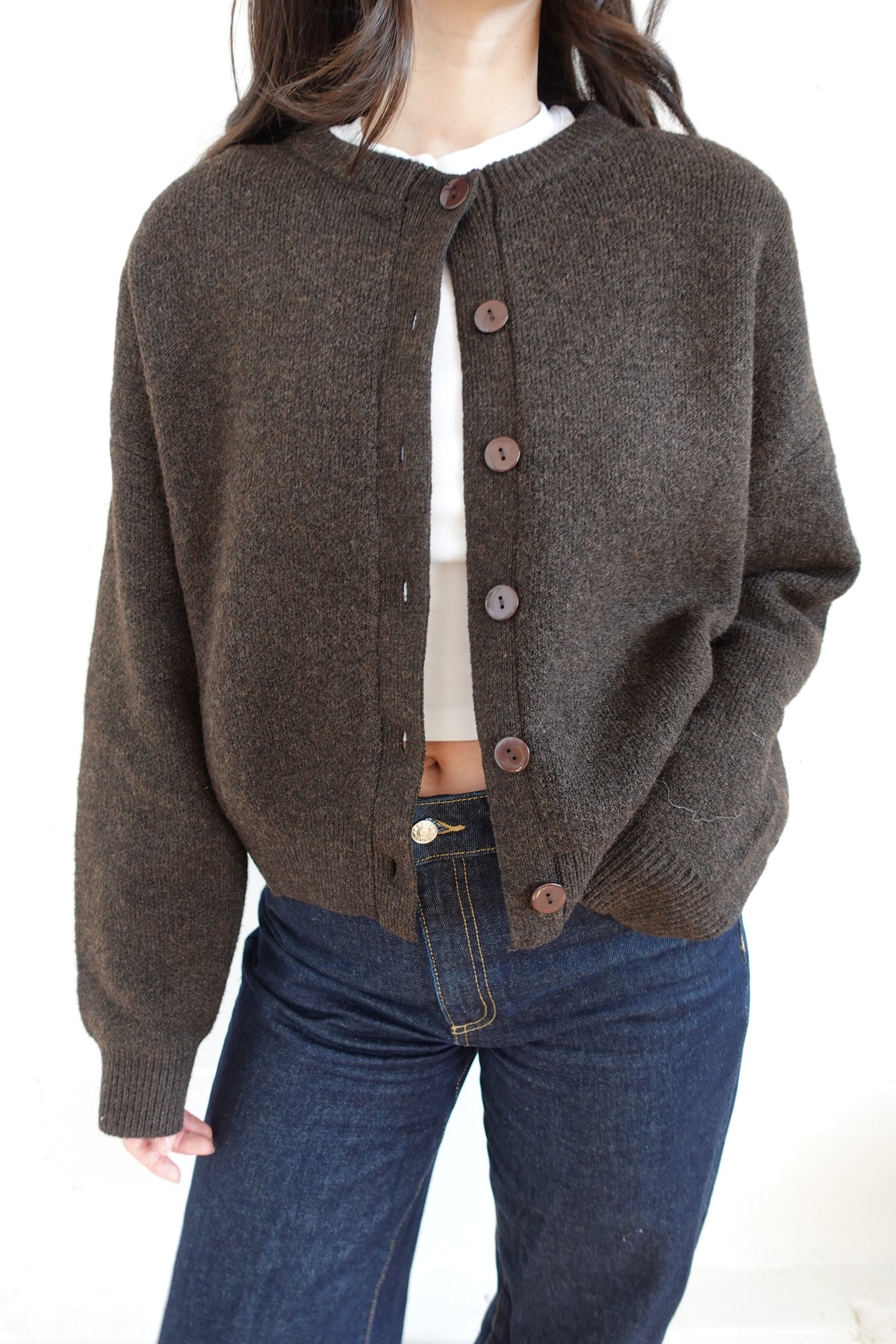 payton cardigan chocolate