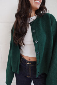 payton cardigan forest green