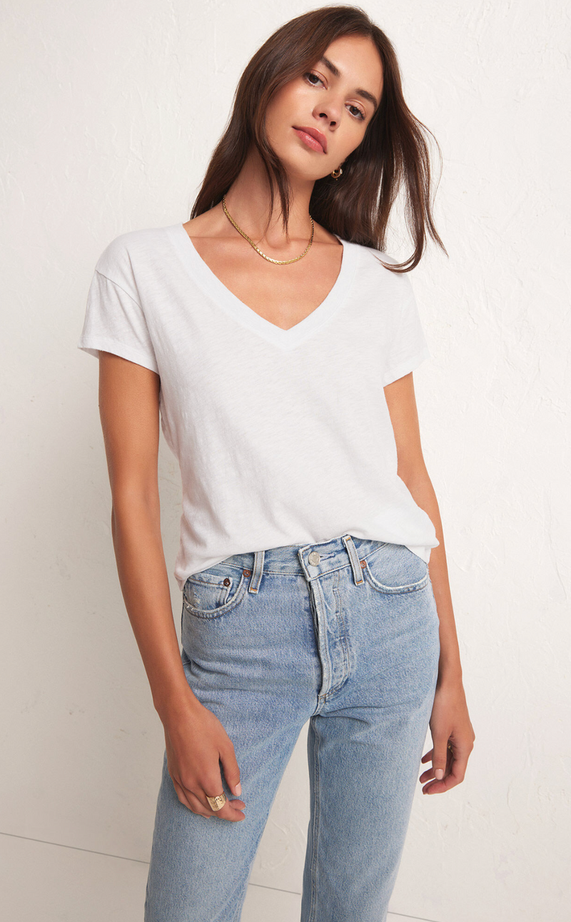 modern v-neck tee