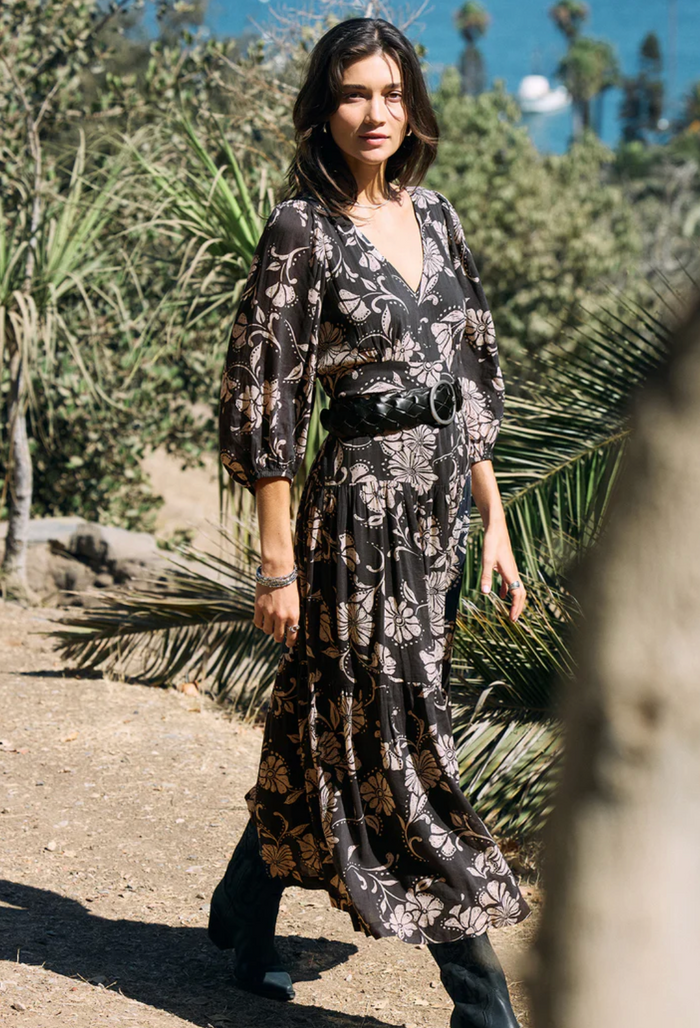 adelina ari floral midi dress somewear in between adelina ari floral midi dress somewear in between