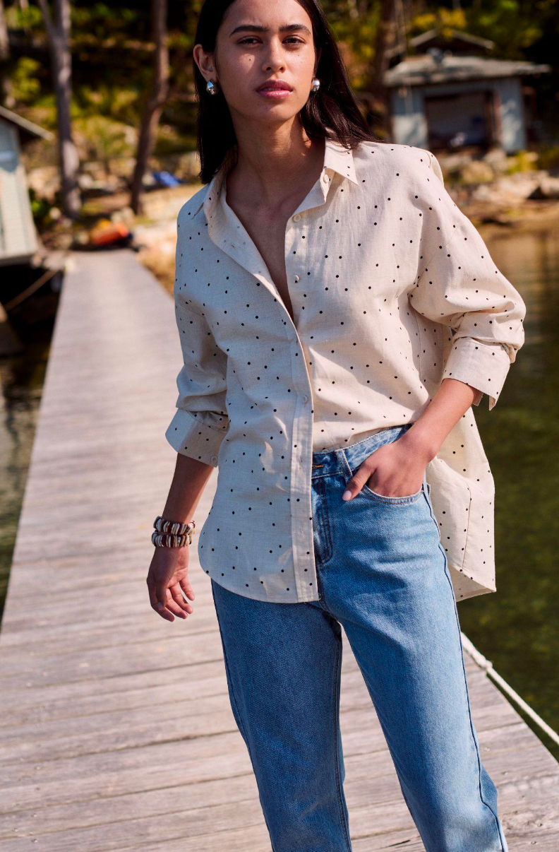 poppy linen shirt