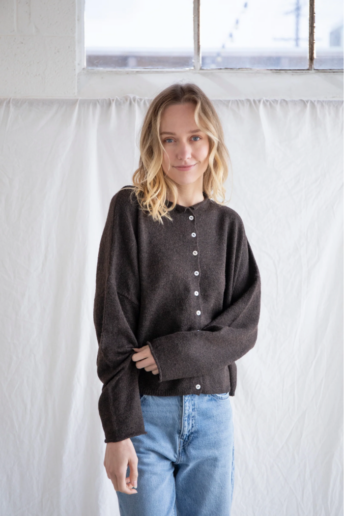 piper cardigan chocolate