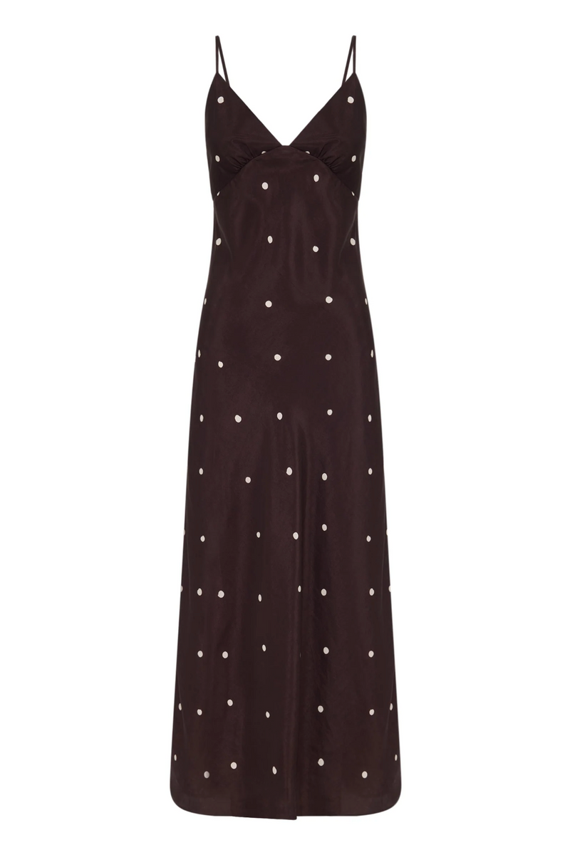black and brown slip dress EVE SLIP DRESS Natalie Martin